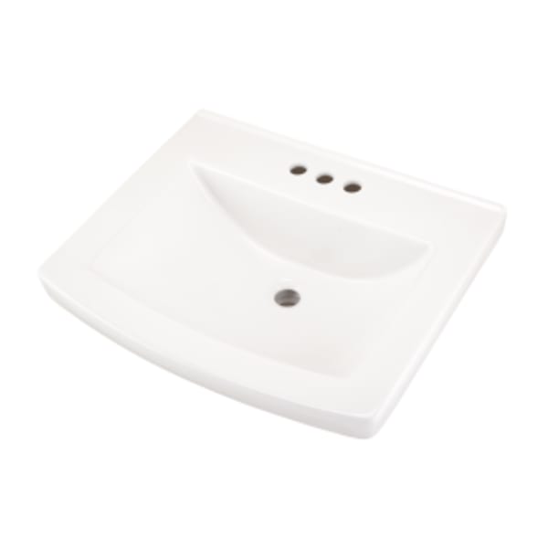 Gerber - Burr Ridge™ White, Pedestal Sinks (8" on Center Faucet Holes) Vitreous China - 23-1/8" x 20-1/4" x 8-1/4"
