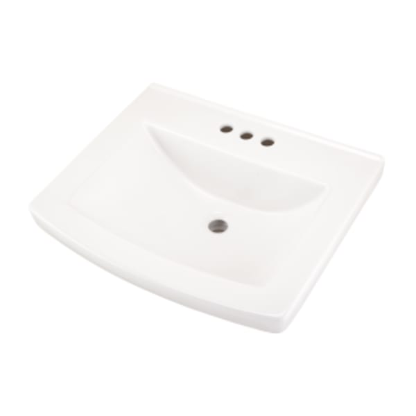 Burr Ridge 24" Ped Top 4" CC White