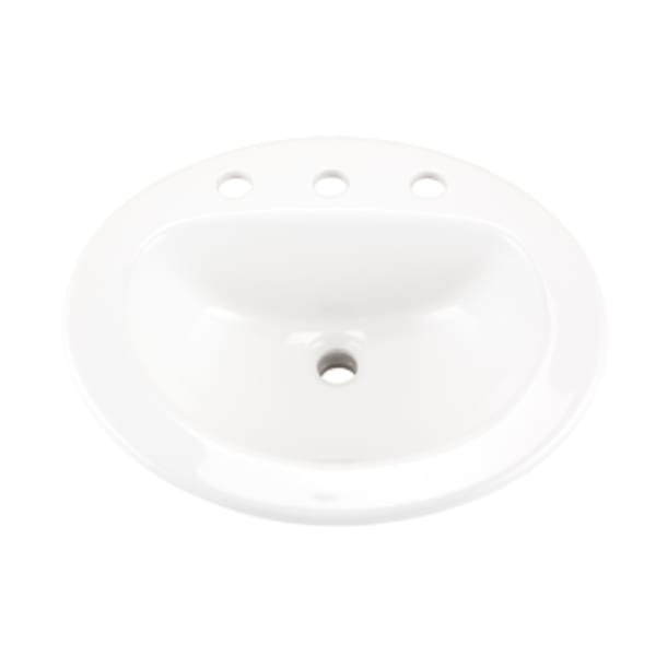 Maxwell S-Rim Lav 20"X17"Oval 8"CC in Trapezoid Carton White