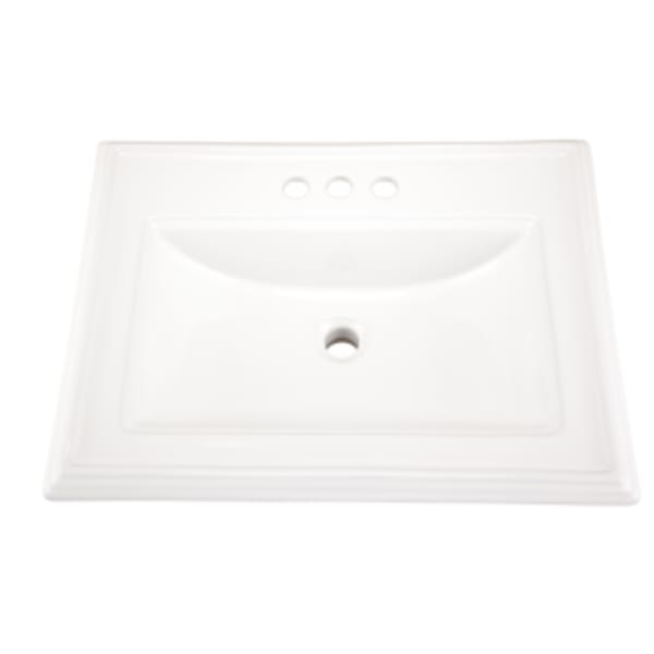 Logan Square S-Rim Lav 23.63"x18.13" 4"CC White