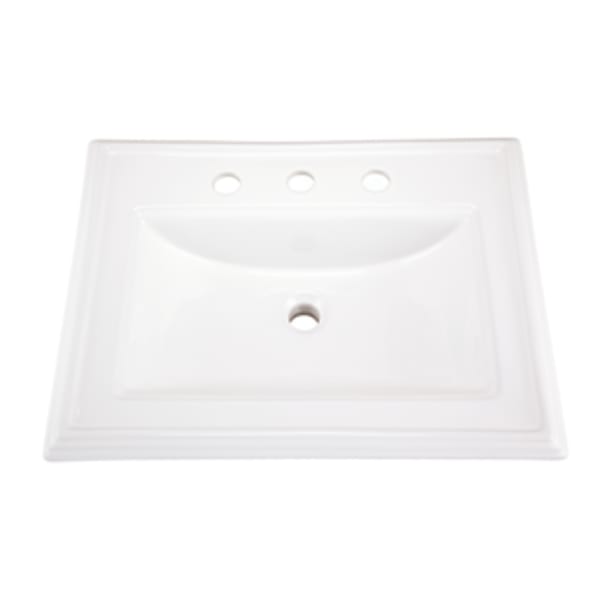 Logan Square S-Rim Lav 23.63"x18.13" 8"CC White