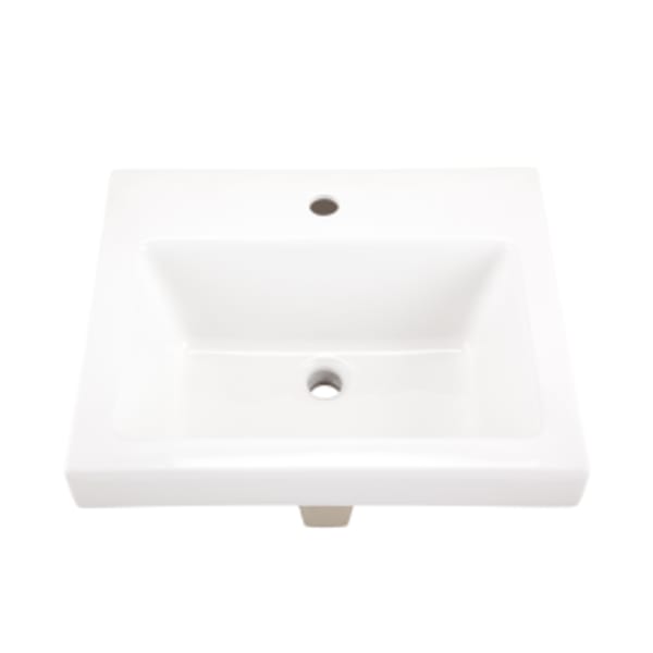 Wicker Park Countertop Lavatory 21"x18" Rectangle Single Hole White