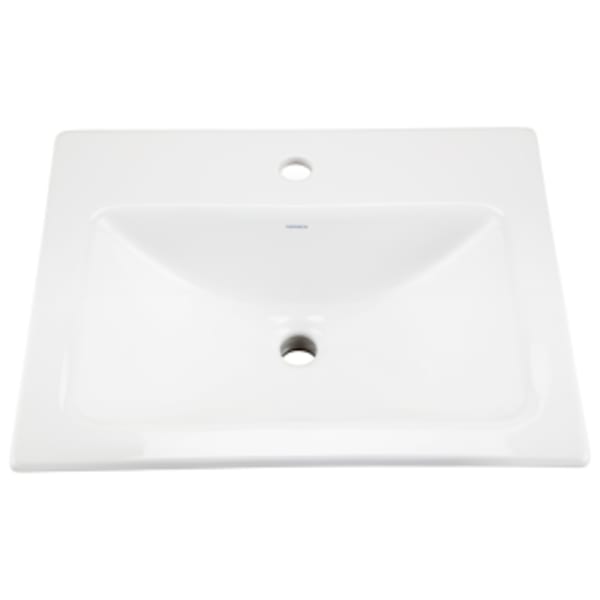 Wicker Park Countertop Lavatory 20-7/8"x17-3/4" Rectangle with U-Shaped Basin - Low-Profile - Single Hole White