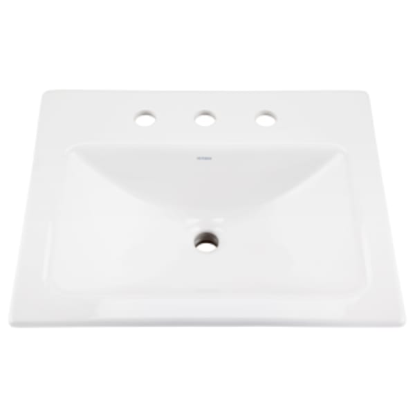 Wicker Park Countertop Lavatory 20-7/8"x17-3/4" Rectangle with U-Shaped Basin - Low-Profile - 8"CC White