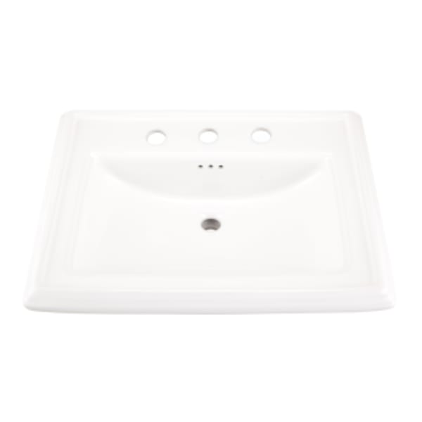 Logan Square Petite Ped Top 24.25"x20.13" 8"CC White