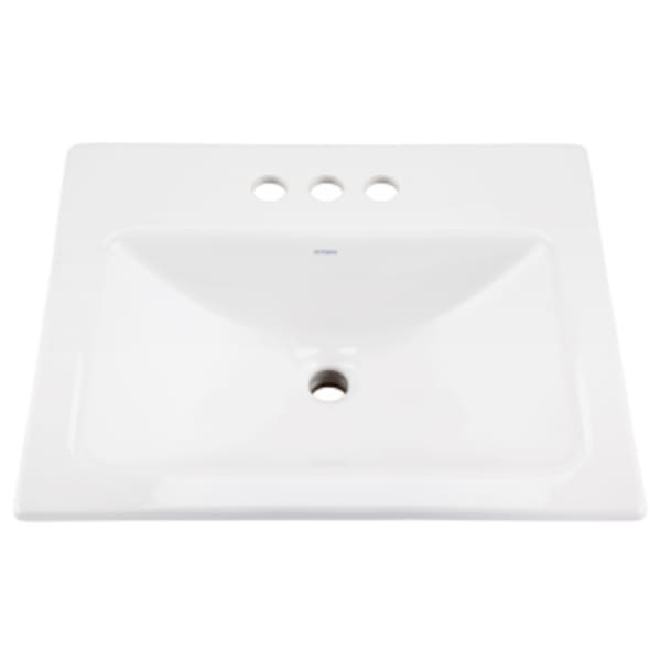 Wicker Park Countertop Lavatory 20-7/8"x17-3/4" Rectangle with U-Shaped Basin - Low-Profile - 4"CC White