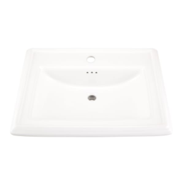 Logan Square Standard Ped Lav 27.38"x21.25" Single Hole White