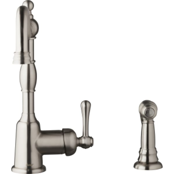 Gerber - Opulence® (Standard Faucet w/Side Spray) Stainless Steel, Kitchen Faucets - Single Handle