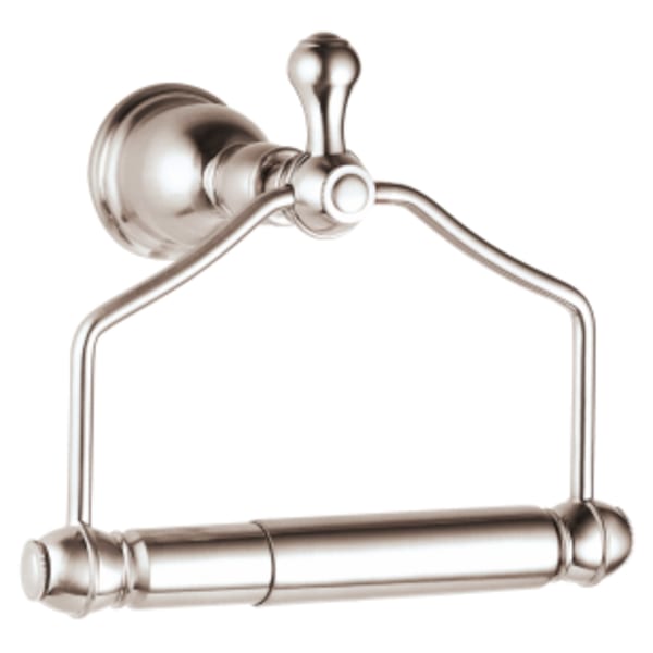 4-7/8" x 5-1/2" x 6-5/8", Brushed Nickel, Metal, Popular Victorian Inspired, Toilet Paper Holder with Mounting Hardware