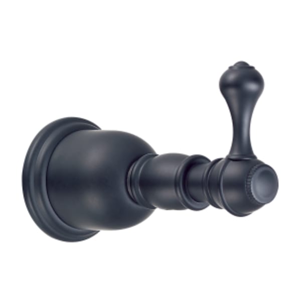 1-5/8" x 3-1/2" x 2-1/4", Satin Black, Single, Robe Hook with Mounting Hardware