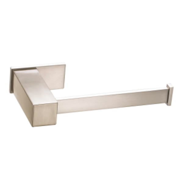 6-3/8" x 1-3/8", Brushed Nickel, Dual Function, Square, Towel Ring/Toilet Paper Holder