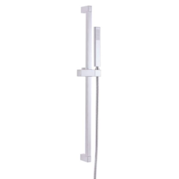 Versa Square 30" Slide Bar Assembly w/ Single Function Rectangular Handshower 2.0gpm Chrome