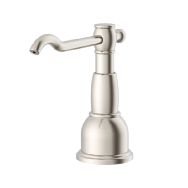 3-7/8" Spout, 4-15/16" Pump, Stainless Steel, Deck Mount, 1-Hole, Soap and Lotion Dispenser