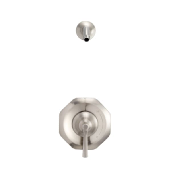 Draper 1H Shower Only Trim Kit & Treysta Cartridge Less Showerhead Brushed Nickel