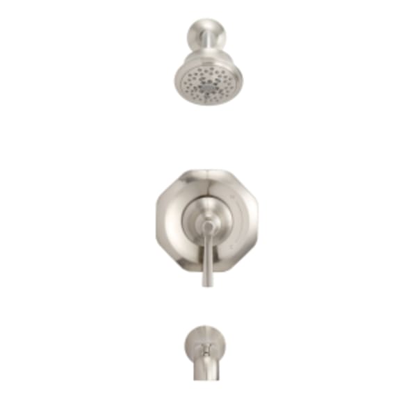 Gerber - Draper® Brushed Nickel, Tub/Shower Trim Sets - 5-Function, Wall Mount