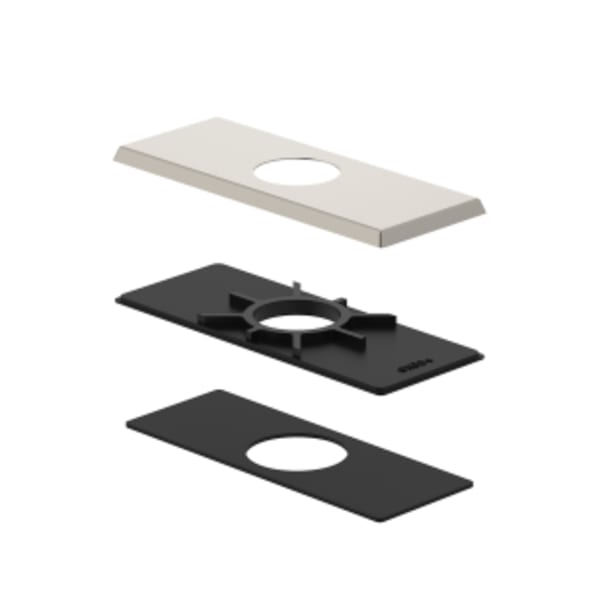 Cover Plate Assembly (Square) for 4" Centerset Lavatory Faucet Brushed Nickel