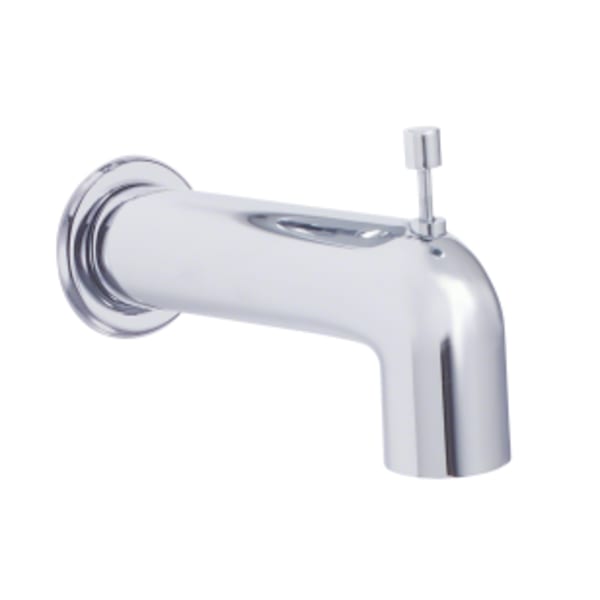 Parma Wall Mount Tub Spout with Diverter Chrome