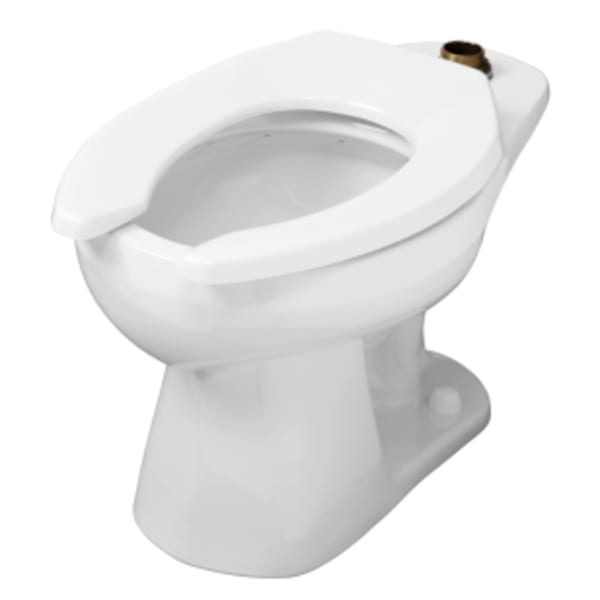 1.1/1.28/1.6gpf Round Front Floor Mounted Top Spud Bowl 1-1/2" Spud 10" Rough-In White