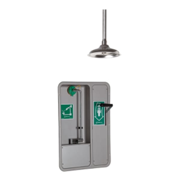 Barrier-Free Ceiling-Mount Emergency Shower And Recessed Eye/Face Wash