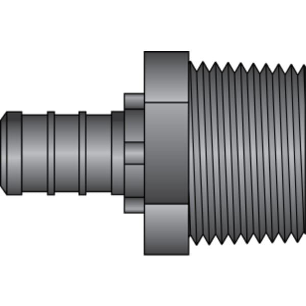 1/2" PEX x 3/4" Male Pipe Thread HPP Adapter