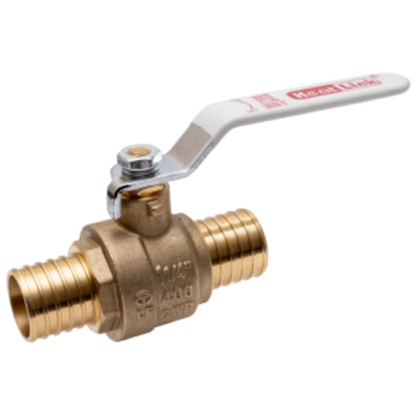 1-1/4" PEX F1807 No Lead Brass Ball Valve, Full Port
