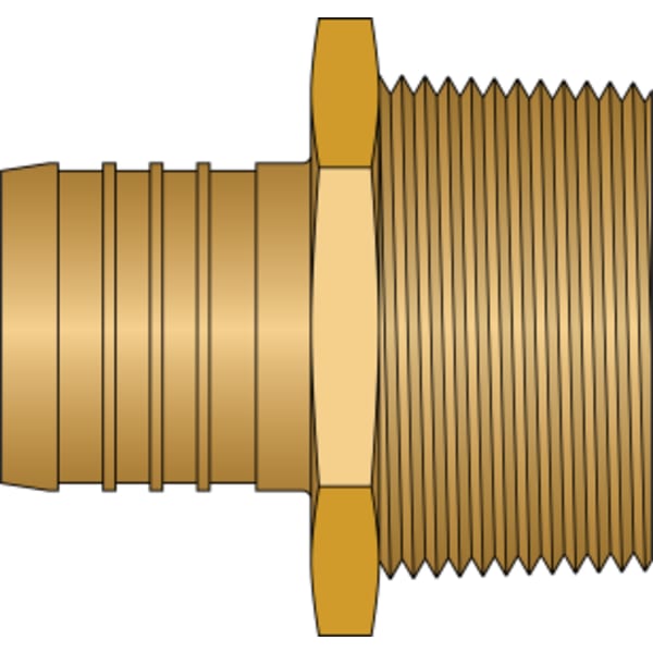 1-1/2" PEX Male Adapter (Crimp(F1807) x MIP) - Brass
