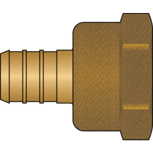 1/2" PEX x 1/2" Female Pipe Thread No Lead Brass Adapter