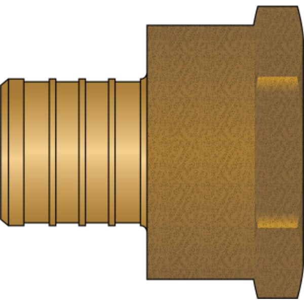 1" PEX × 1" Female Pipe Thread No Lead Brass Adapter