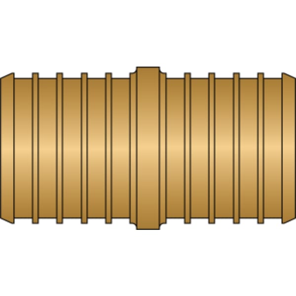 1-1/4" PEX Coupling (Crimp(F1807)) - Brass