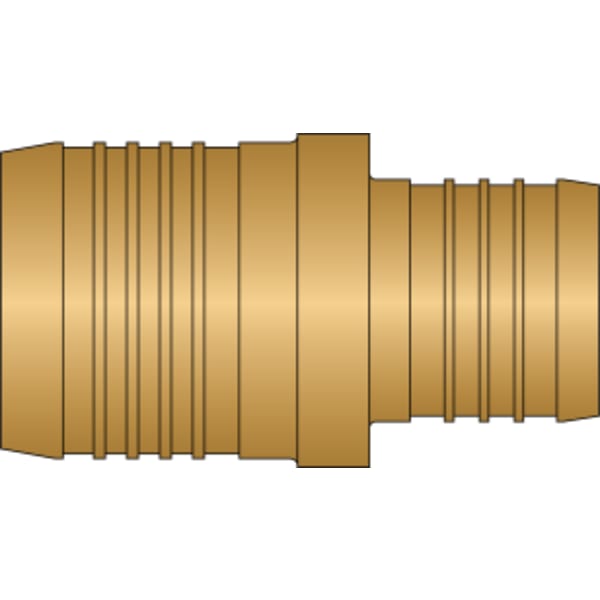 2" x 1-1/2" PEX Reducing Coupling (Crimp(F1807)) - Brass