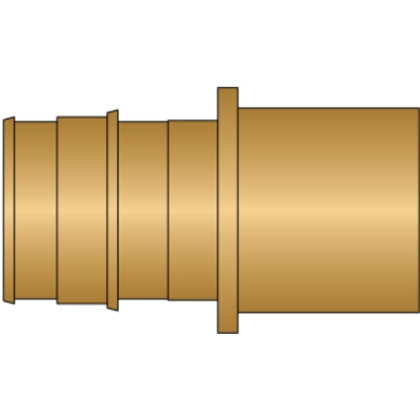 1" PEX F1960 x 1" Male Sweat No Lead Brass Adapter