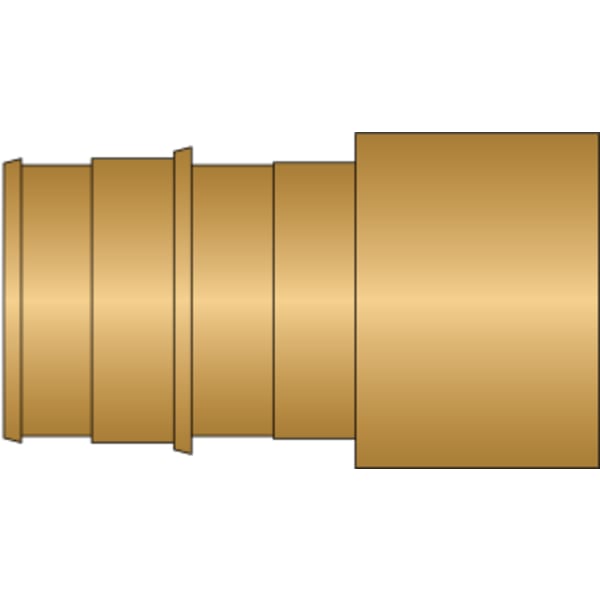 1" PEX F1960 × 1" Female Sweat No Lead Brass Adapter