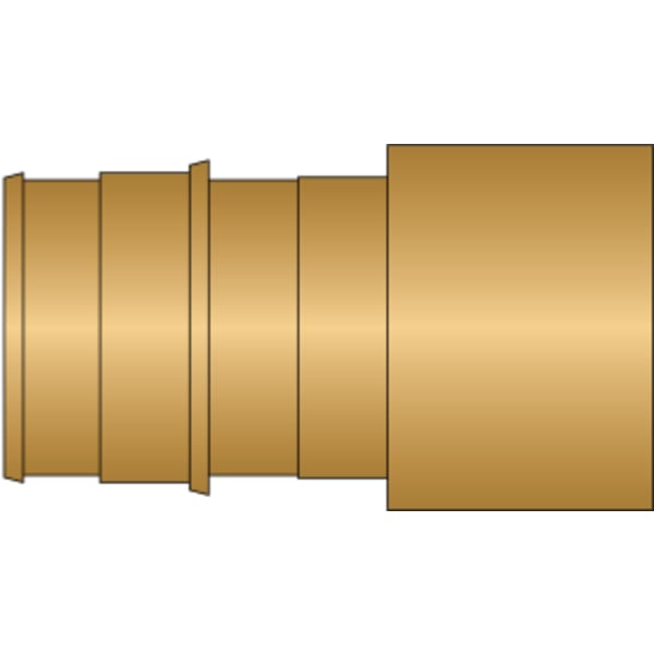 1" PEX F1960 x 1" Female Sweat No Lead Brass Adapter