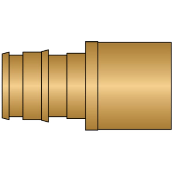 1/2" PEX Sweat Adapter (Expansion(F1960) x Sweat) - Brass