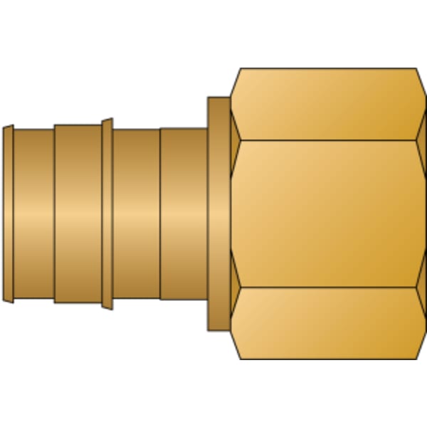 1" PEX F1960 × 1" Female Pipe Thread No Lead Brass Adapter
