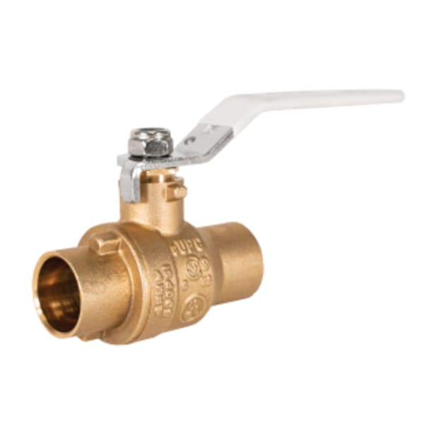 3/4" Sweat - Full Port, 2 Piece, Solder Connection, 600 WOG, Stainless Steel Ball and Stem