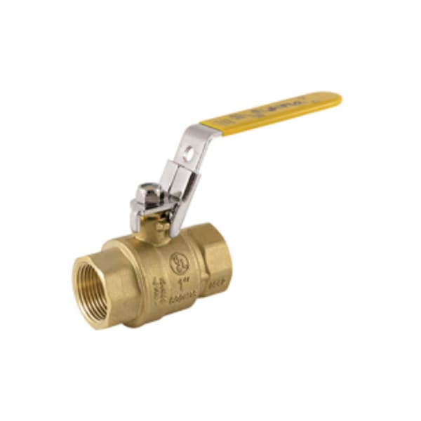 1-1/2" FIP - Full Port, 2 Piece, Threaded Connection, 600 WOG, with Latch Lock Handle