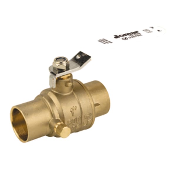 1/2" Sweat - Full Port, 2 Piece, Solder Connection, 600 WOG, Stainless Steel Ball and Stem with Drain