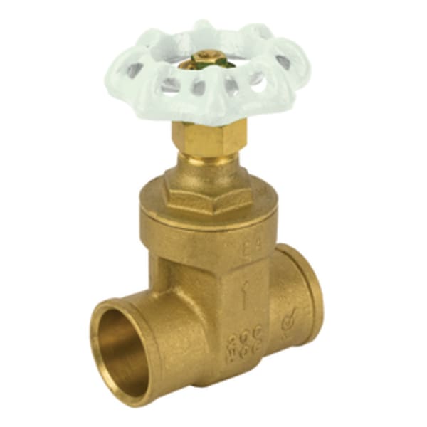 1" Sweat - Gate Valve, Non-rising Stem, Solder Connection, 200 WOG
