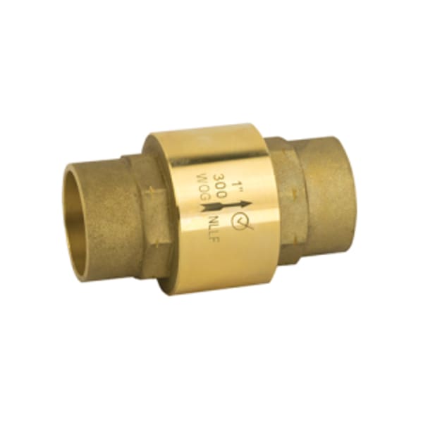 1" Solder - Inline Check Valve, Solder Connection, 300 WOG, Class 150