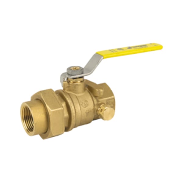 3/4" FIP x FIP Union - Full Port, 2 Piece, Single Union End, Threaded Connection, 600 WOG, with Side Tap