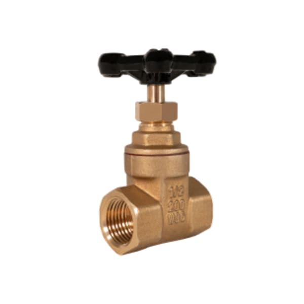 3" FIP - Regular Brass Gate Valve, Non-rising Stem, Threaded Connection, 200 WOG