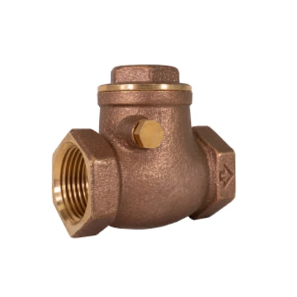 1" FIP - Regular Brass Horizontal Swing Check Valve, Threaded Connection, Class 125, 200 WOG