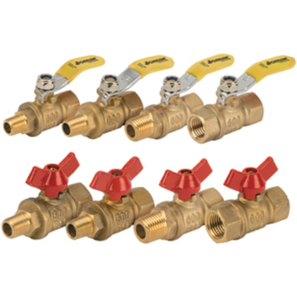 1/8" FIP x MIP - Threaded Connection, 2 Piece, Mini Valves, Full Port, 600 WOG