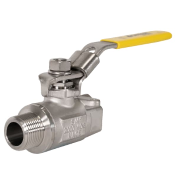 1/4" MIP x FIP - Standard Port, 2 Piece, Male x Female Connection, 2000 WOG, Stainless Steel Ball and Stem