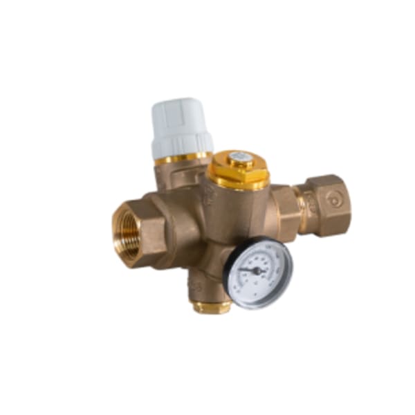 1/2" FIP - Thermostatic Balancing Valve, Variable Set Point, 150 CWP, Thermal Disinfection w/Optional Check Valve