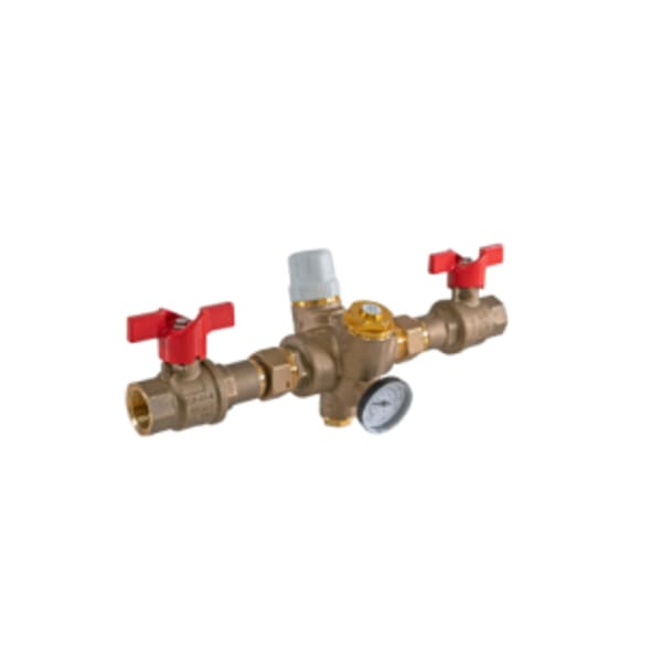 3/4" FIP - Thermostatic Balancing Valve, Variable Set Point, 150 CWP, Thermal Disinfection w/Dual Isolation