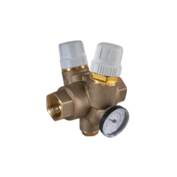 3/4" FIP - Thermostatic Balancing Valve, Variable Set Point, 150 CWP, Actuated Disinfection w/Optional Check Valve