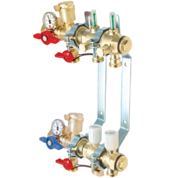 M-8000P Modular Pro - includes all required pieces to create basic 2-port 1" modular manifold with integrated adapter valve.