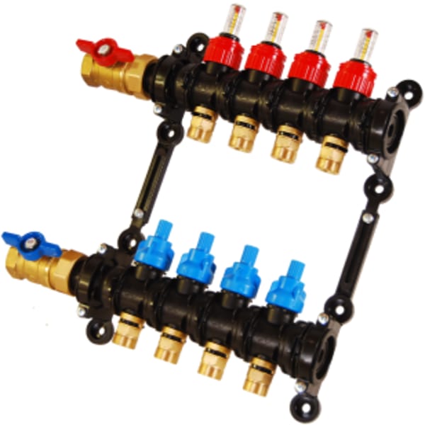 3 PORT - 1" EP Basic Manifold with - Isolation Valve M-8100 PRECISON MANIFOLD